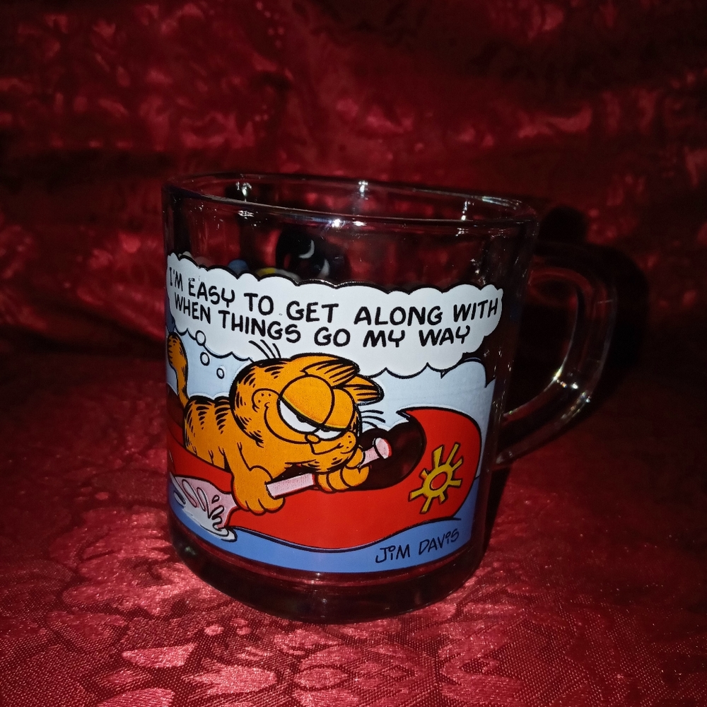 Vintage McDonald's Garfield Glass Cup